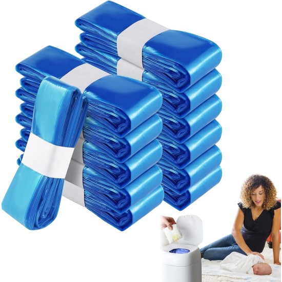 MINGRUO 12Pcs Windeleimer Nachfüllbeutel, Nachfüllbeutel für Katzenstreu, Anti Odor Windeleimer Nachfüllkassetten, Windeleimer Geruchsdicht Nachfüllkassetten für Windelbehälter Katzenstreu-Behälter
