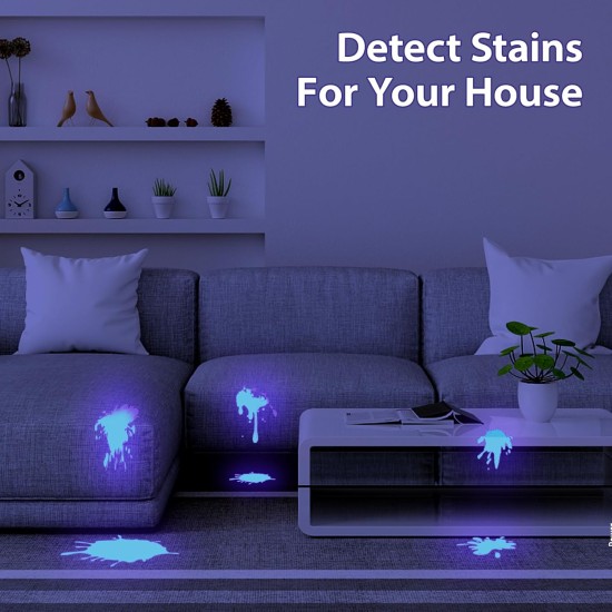 MOWETOO Torch, UV Lamp 2-in-1 Black Light Lamp, 395 nm Ultraviolet 4 Modes, Detector for Fake Banknotes, Urine of Dogs and Other Pets Urine Detector, Includes 3 AAA Batteries 40 W MOWETOO Torch, UV Lamp 2-in-1 Black Light Lamp, 395 nm Ultraviolet 4 Modes, Detector for Fake Banknotes, Urine of Dogs and Other Pets Urine Detector, Includes 3 AAA Batteries 40 W