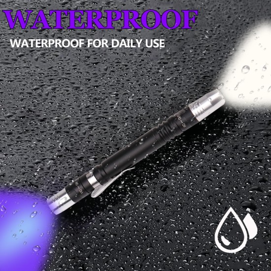 MVIOCS Blacklight Flashlight, UV Flashlight, 2 in 1 LED, 395nm UV Blacklight, Mini Flashlight, Pet Urine Detector Light for Dogs/Cats, Dry Spots, Scorpion, Bed Bugs MVIOCS Blacklight Flashlight, UV Flashlight, 2 in 1 LED, 395nm UV Blacklight, Mini Flashlight, Pet Urine Detector Light for Dogs/Cats, Dry Spots, Scorpion, Bed Bugs