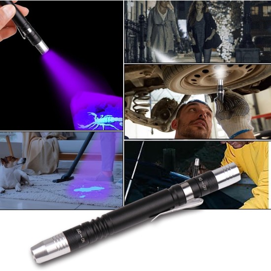 MVIOCS Blacklight Flashlight, UV Flashlight, 2 in 1 LED, 395nm UV Blacklight, Mini Flashlight, Pet Urine Detector Light for Dogs/Cats, Dry Spots, Scorpion, Bed Bugs MVIOCS Blacklight Flashlight, UV Flashlight, 2 in 1 LED, 395nm UV Blacklight, Mini Flashlight, Pet Urine Detector Light for Dogs/Cats, Dry Spots, Scorpion, Bed Bugs