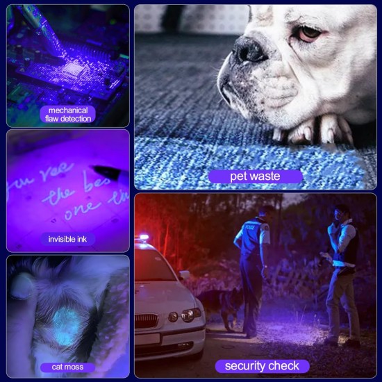 MVIOCS UV Light Flashlight, 395nm Blacklight, Mini Handheld LED Pet Urine Ringworm Detector, Resin Curing, Pocket Size, Fake Bills and More MVIOCS UV Light Flashlight, 395nm Blacklight, Mini Handheld LED Pet Urine Ringworm Detector, Resin Curing, Pocket Size, Fake Bills and More