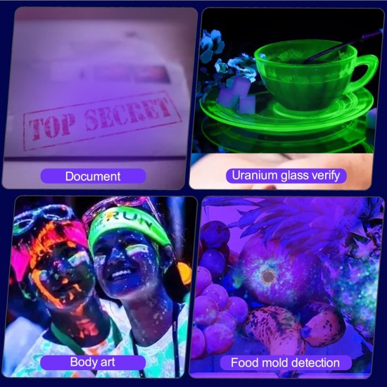 MVIOCS UV Light Flashlight, 395nm Blacklight, Mini Handheld LED Pet Urine Ringworm Detector, Resin Curing, Pocket Size, Fake Bills and More MVIOCS UV Light Flashlight, 395nm Blacklight, Mini Handheld LED Pet Urine Ringworm Detector, Resin Curing, Pocket Size, Fake Bills and More