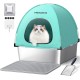 MeoWant Stainless Steel Cat Litter Tray, Square, Closed, Extra Large Cat Litter Tray, Stainless Steel XXL with Removable Oxford Fabric Tent with High Side Walls, Shovel and Mat Made of Metal MeoWant Stainless Steel Cat Litter Tray, Square, Closed, Extra Large Cat Litter Tray, Stainless Steel XXL with Removable Oxford Fabric Tent with High Side Walls, Shovel and Mat Made of Metal