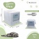 Mobiclinic® pets, Cat Litter Tray with Lid, Litter Tray Drawer, Includes Scoop, Cat Box, Double Front and Top Access, Top Grid, Elegant Design, Removable Mobiclinic® pets, Cat Litter Tray with Lid, Litter Tray Drawer, Includes Scoop, Cat Box, Double Front and Top Access, Top Grid, Elegant Design, Removable