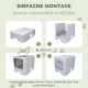 Mobiclinic® pets, Cat Litter Tray with Lid, Litter Tray Drawer, Includes Scoop, Cat Box, Double Front and Top Access, Top Grid, Elegant Design, Removable Mobiclinic® pets, Cat Litter Tray with Lid, Litter Tray Drawer, Includes Scoop, Cat Box, Double Front and Top Access, Top Grid, Elegant Design, Removable