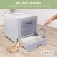 Mobiclinic® pets, Cat Litter Tray with Lid, Litter Tray Drawer, Includes Scoop, Cat Box, Double Front and Top Access, Top Grid, Elegant Design, Removable Mobiclinic® pets, Cat Litter Tray with Lid, Litter Tray Drawer, Includes Scoop, Cat Box, Double Front and Top Access, Top Grid, Elegant Design, Removable