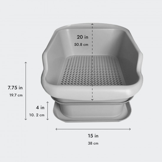 Mr. Catman Large Cat Litter Tray with Tray and Odour Control Mr. Catman Large Cat Litter Tray with Tray and Odour Control