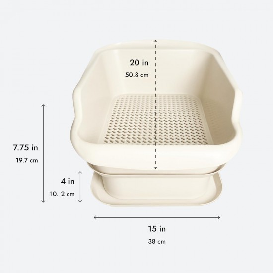 Mr. Catman Large Cat Litter Tray with Tray and Odour Control Mr. Catman Large Cat Litter Tray with Tray and Odour Control