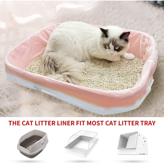NATRUTH 21 Pieces Cat Litter Box Liners, Cat Litter Tray Liners with Drawstring, Large and Scratch-Resistant Cat Litter Tray Liners, Cat Litter Tray for Most Litter Trays, 36 x 18 Inch NATRUTH 21 Pieces Cat Litter Box Liners, Cat Litter Tray Liners with Drawstring, Large and Scratch-Resistant Cat Litter Tray Liners, Cat Litter Tray for Most Litter Trays, 36 x 18 Inch