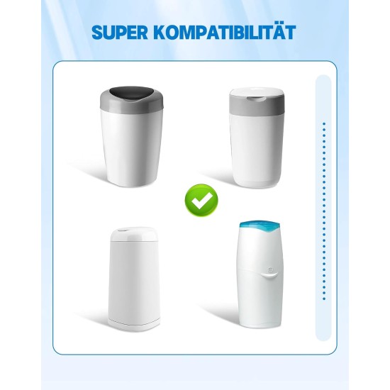 NETONDA Refill Cassettes Nappy Bin Refill Film Cat Bucket Odour-Proof Nappy Bin Refill Cassettes Compatible with All Nappy Bins Cat Litter Disposal Bucket Pack of 10 NETONDA Refill Cassettes Nappy Bin Refill Film Cat Bucket Odour-Proof Nappy Bin Refill Cassettes Compatible with All Nappy Bins Cat Litter Disposal Bucket Pack of 10