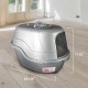 Nature's Miracle Oval Hooded Litter Box, Silver Nature's Miracle Oval Hooded Litter Box, Silver