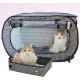 Necoichi Stress Free Cat Cage (Carry Bag) Cat Litter Box Set Collapsible for 2 Cats 31.8" L x 4.5" W x 20" H for Indoor Small Medium Large Cats