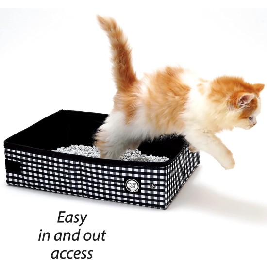 Necoichi Stress Free Cat Cage (Carry Bag) Cat Litter Box Set Collapsible for 2 Cats 31.8" L x 4.5" W x 20" H for Indoor Small Medium Large Cats Necoichi Stress Free Cat Cage (Carry Bag) Cat Litter Box Set Collapsible for 2 Cats 31.8" L x 4.5" W x 20" H for Indoor Small Medium Large Cats