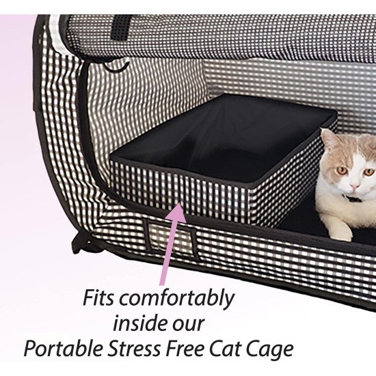 Necoichi Stress Free Cat Cage (Carry Bag) Cat Litter Box Set Collapsible for 2 Cats 31.8" L x 4.5" W x 20" H for Indoor Small Medium Large Cats Necoichi Stress Free Cat Cage (Carry Bag) Cat Litter Box Set Collapsible for 2 Cats 31.8" L x 4.5" W x 20" H for Indoor Small Medium Large Cats