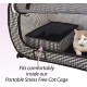 Necoichi Stress Free Cat Cage (Carry Bag) Cat Litter Box Set Collapsible for 2 Cats 31.8" L x 4.5" W x 20" H for Indoor Small Medium Large Cats