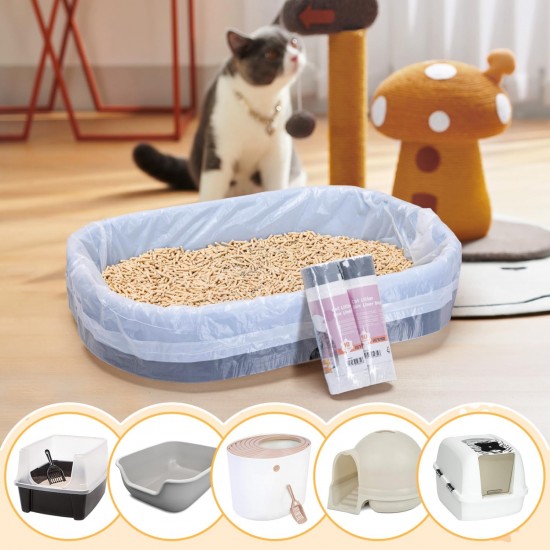 Nobleza 20 Cat Litter Box Bags with Drawstrings, Scratch-Resistant Bags for Medium and Large Litter Trays Nobleza 20 Cat Litter Box Bags with Drawstrings, Scratch-Resistant Bags for Medium and Large Litter Trays