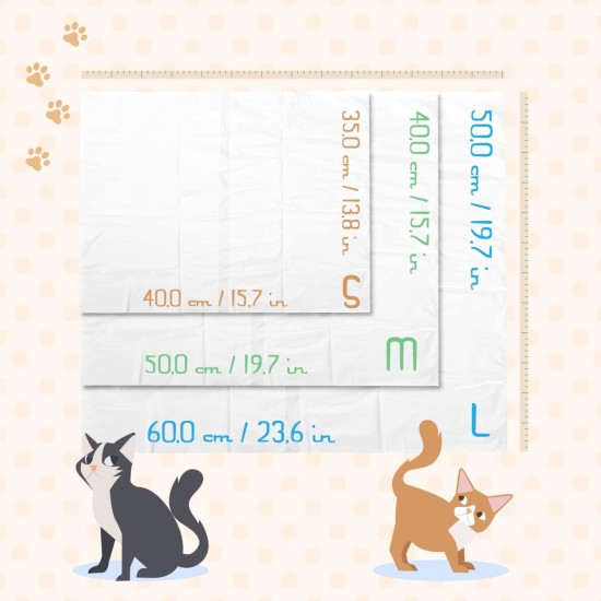 Nobleza 36 Bags Hygiene Bags, Cat Litter Tray, Change Cat Litter, L 60 x 50 cm Nobleza 36 Bags Hygiene Bags, Cat Litter Tray, Change Cat Litter, L 60 x 50 cm