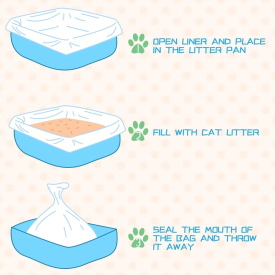 Nobleza 36 Bags Hygiene Bags, Cat Litter Tray, Change Cat Litter, L 60 x 50 cm Nobleza 36 Bags Hygiene Bags, Cat Litter Tray, Change Cat Litter, L 60 x 50 cm