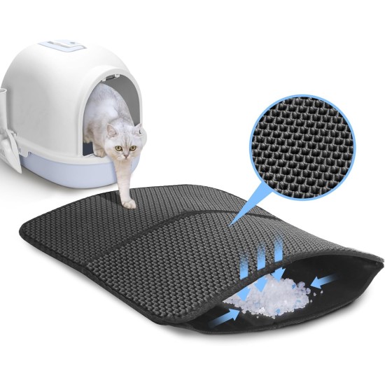 Nobleza Cat Litter Tray Mat Cat Litter Tray (60 x 40 cm, Black) Cat Litter Mat Honeycomb Design, Non-Slip Cat Litter Mat for Cat Litter Trays, Cat Litter Mat Nobleza Cat Litter Tray Mat Cat Litter Tray (60 x 40 cm, Black) Cat Litter Mat Honeycomb Design, Non-Slip Cat Litter Mat for Cat Litter Trays, Cat Litter Mat