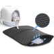 Nobleza Cat Litter Tray Mat Cat Litter Tray (60 x 40 cm, Black) Cat Litter Mat Honeycomb Design, Non-Slip Cat Litter Mat for Cat Litter Trays, Cat Litter Mat