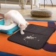 Nobleza Cat Litter Tray Mat Cat Litter Tray (60 x 40 cm, Black) Cat Litter Mat Honeycomb Design, Non-Slip Cat Litter Mat for Cat Litter Trays, Cat Litter Mat
