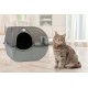 Omega Paw NRA15-1 Improved Roll'n Clean Self Cleaning Litter Tray, Regular, Pewter Omega Paw NRA15-1 Improved Roll'n Clean Self Cleaning Litter Tray, Regular, Pewter