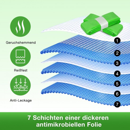 Pack of 12 Cat Litter Refills, Refill Foil Rings Refill Bag Compatible Refill Cash for Litter Genie XL & LitterLocker Fashion & LitterLocker & LitterLocker II, Without Cartridge (Green) Pack of 12 Cat Litter Refills, Refill Foil Rings Refill Bag Compatible Refill Cash for Litter Genie XL & LitterLocker Fashion & LitterLocker & LitterLocker II, Without Cartridge (Green)