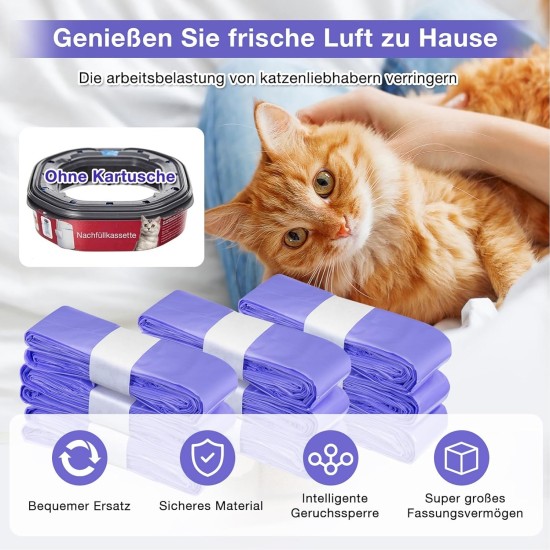 Pack of 12 Cat Litter Refills, Refill Foil Rings Refill Bag Compatible Refill Cash for Litter Genie XL & LitterLocker Fashion & LitterLocker & LitterLocker II, Without Cartridge (Purple) Pack of 12 Cat Litter Refills, Refill Foil Rings Refill Bag Compatible Refill Cash for Litter Genie XL & LitterLocker Fashion & LitterLocker & LitterLocker II, Without Cartridge (Purple)