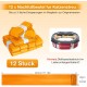 Pack of 12 Cat Litter Refills, Refill Foil Rings Refill Bag Compatible Refill Cash for Litter Genie XL & LitterLocker Fashion & LitterLocker & LitterLocker II, Without Cartridge (Purple)