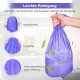 Pack of 12 Cat Litter Refills, Refill Foil Rings Refill Bag Compatible Refill Cash for Litter Genie XL & LitterLocker Fashion & LitterLocker & LitterLocker II, Without Cartridge (Purple)