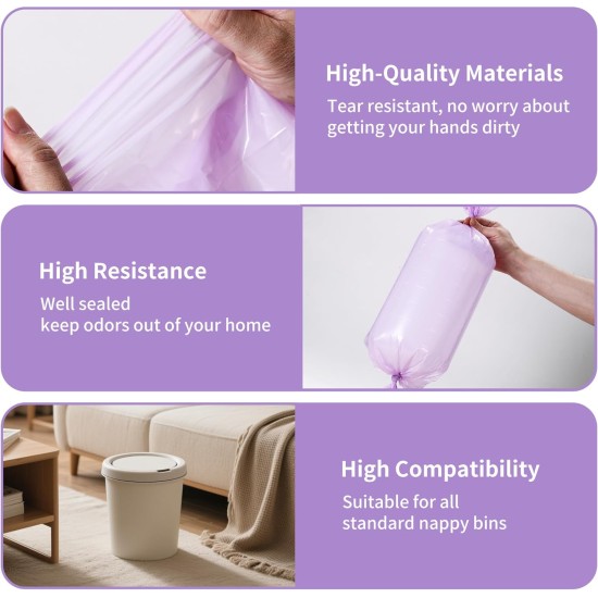 Pack of 12 Purple Refill Bags for Cat Litter Locker Refill Cassette Refill Cassettes Nappy Bucket Refill Film Cat Bucket for Cat Litter Disposal Bucket Pack of 12 Purple Refill Bags for Cat Litter Locker Refill Cassette Refill Cassettes Nappy Bucket Refill Film Cat Bucket for Cat Litter Disposal Bucket