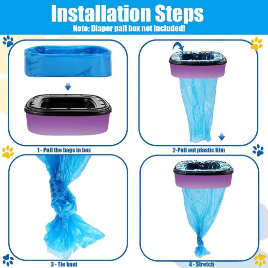 Pack of 12 Refill Film Nappy Bin, Refill Bags for Cat Litter, Compatible Litter Locker Refill Cassette, Nappy Bin, Refill Cassettes, Cat Bucket, for Most Rubbish Bins Pack of 12 Refill Film Nappy Bin, Refill Bags for Cat Litter, Compatible Litter Locker Refill Cassette, Nappy Bin, Refill Cassettes, Cat Bucket, for Most Rubbish Bins