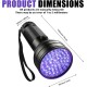 Pack of 2 UV Black Light Torch with 51 LEDs, 395 nm Pets Urine Detector, UV LED Black Light Lamp, Ultraviolet Light Scorpion Light for Dogs and Cats, Money Check (No Battery) Pack of 2 UV Black Light Torch with 51 LEDs, 395 nm Pets Urine Detector, UV LED Black Light Lamp, Ultraviolet Light Scorpion Light for Dogs and Cats, Money Check (No Battery)