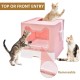 Panghuhu88 Cat Litter Box with Lid, Foldable, Easy to Clean, Includes Cat Litter Scoop and 2 Bin Liners (Grey) Panghuhu88 Cat Litter Box with Lid, Foldable, Easy to Clean, Includes Cat Litter Scoop and 2 Bin Liners (Grey)