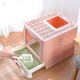 Panghuhu88 Cat Litter Box with Lid, Foldable, Easy to Clean, Includes Cat Litter Scoop and 2 Bin Liners (Grey) Panghuhu88 Cat Litter Box with Lid, Foldable, Easy to Clean, Includes Cat Litter Scoop and 2 Bin Liners (Grey)