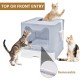 Panghuhu88 Cat Litter Box with Lid, Foldable, Easy to Clean, Includes Cat Litter Scoop and 2 Bin Liners (Grey) Panghuhu88 Cat Litter Box with Lid, Foldable, Easy to Clean, Includes Cat Litter Scoop and 2 Bin Liners (Grey)
