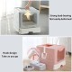 Panghuhu88 Cat Litter Box with Lid, Foldable, Easy to Clean, Includes Cat Litter Scoop and 2 Bin Liners (Grey) Panghuhu88 Cat Litter Box with Lid, Foldable, Easy to Clean, Includes Cat Litter Scoop and 2 Bin Liners (Grey)