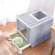 Panghuhu88 Cat Litter Box with Lid, Foldable, Easy to Clean, Includes Cat Litter Scoop and 2 Bin Liners (Grey) Panghuhu88 Cat Litter Box with Lid, Foldable, Easy to Clean, Includes Cat Litter Scoop and 2 Bin Liners (Grey)