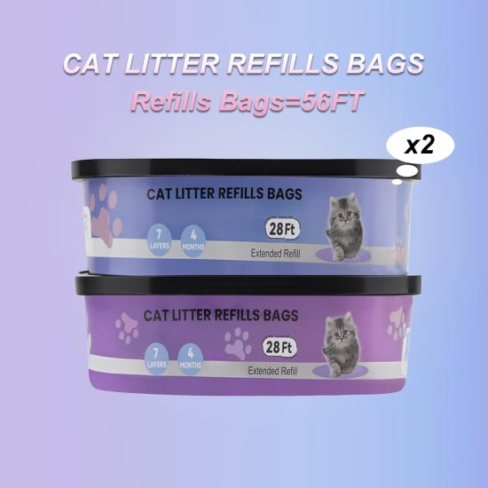 Patrone kompatibel mit Ihrem Cat Genie Litter Standard, Plus und XL Katzenstreu Eimer Nachfüllungen, 28FT 2-Pack/überlegene Geruchskontrolle Patrone kompatibel mit Ihrem Cat Genie Litter Standard, Plus und XL Katzenstreu Eimer Nachfüllungen, 28FT 2-Pack/überlegene Geruchskontrolle