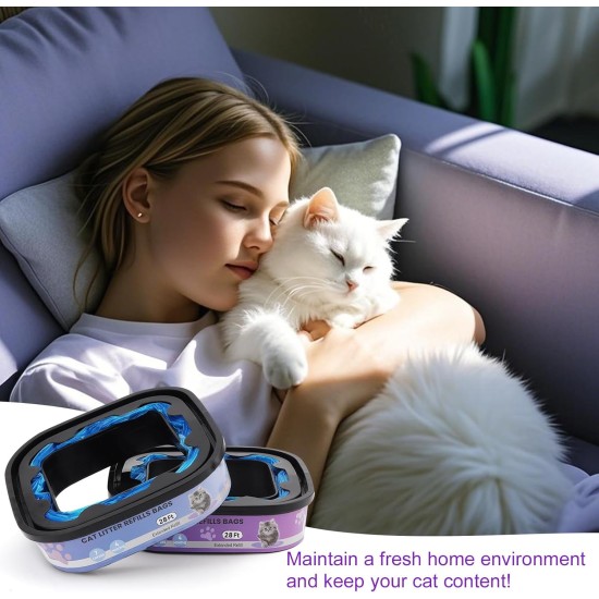 Patrone kompatibel mit Ihrem Cat Genie Litter Standard, Plus und XL Katzenstreu Eimer Nachfüllungen, 28FT 2-Pack/überlegene Geruchskontrolle Patrone kompatibel mit Ihrem Cat Genie Litter Standard, Plus und XL Katzenstreu Eimer Nachfüllungen, 28FT 2-Pack/überlegene Geruchskontrolle