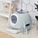 Pawhut Cat Litter Tray with Roof Window, Base Tray and Shovel, Portable, PP ABS, 47 x 55 x 44 cm Pawhut Cat Litter Tray with Roof Window, Base Tray and Shovel, Portable, PP ABS, 47 x 55 x 44 cm