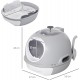 Pawhut Cat Litter Tray with Roof Window, Base Tray and Shovel, Portable, PP ABS, 47 x 55 x 44 cm Pawhut Cat Litter Tray with Roof Window, Base Tray and Shovel, Portable, PP ABS, 47 x 55 x 44 cm