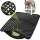 Pecute Cat Litter Tray Mat, Double Layer Cat Mat, Cat Litter Tray, Waterproof Urine Resistant Mat, Cat Litter Tray, Foldable Cat Litter Tray Mat with Large Bee Honeycomb Hole, 33 x 46 cm, Black Pecute Cat Litter Tray Mat, Double Layer Cat Mat, Cat Litter Tray, Waterproof Urine Resistant Mat, Cat Litter Tray, Foldable Cat Litter Tray Mat with Large Bee Honeycomb Hole, 33 x 46 cm, Black