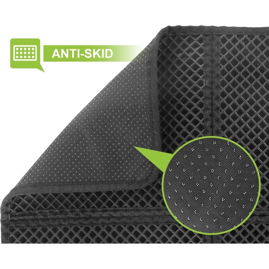 Pecute Cat Litter Tray Mat, Double Layer Cat Mat, Cat Litter Tray, Waterproof Urine Resistant Mat, Cat Litter Tray, Foldable Cat Litter Tray Mat with Large Bee Honeycomb Hole, 33 x 46 cm, Black Pecute Cat Litter Tray Mat, Double Layer Cat Mat, Cat Litter Tray, Waterproof Urine Resistant Mat, Cat Litter Tray, Foldable Cat Litter Tray Mat with Large Bee Honeycomb Hole, 33 x 46 cm, Black