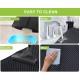 Pecute Cat Litter Tray Mat, Double Layer Cat Mat, Cat Litter Tray, Waterproof Urine Resistant Mat, Cat Litter Tray, Foldable Cat Litter Tray Mat with Large Bee Honeycomb Hole, 33 x 46 cm, Black Pecute Cat Litter Tray Mat, Double Layer Cat Mat, Cat Litter Tray, Waterproof Urine Resistant Mat, Cat Litter Tray, Foldable Cat Litter Tray Mat with Large Bee Honeycomb Hole, 33 x 46 cm, Black