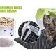 Pecute Cat Litter Tray Mat, Double Layer Cat Mat, Cat Litter Tray, Waterproof Urine Resistant Mat, Cat Litter Tray, Foldable Cat Litter Tray Mat with Large Bee Honeycomb Hole, 33 x 46 cm, Black Pecute Cat Litter Tray Mat, Double Layer Cat Mat, Cat Litter Tray, Waterproof Urine Resistant Mat, Cat Litter Tray, Foldable Cat Litter Tray Mat with Large Bee Honeycomb Hole, 33 x 46 cm, Black