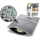 Pecute Cat Litter Tray Mat, Double Layer Cat Mat, Cat Litter Tray, Waterproof Urine Resistant Mat, Cat Litter Tray, Foldable Cat Litter Tray Mat with Large Bee Honeycomb Hole, 33 x 46 cm, Black Pecute Cat Litter Tray Mat, Double Layer Cat Mat, Cat Litter Tray, Waterproof Urine Resistant Mat, Cat Litter Tray, Foldable Cat Litter Tray Mat with Large Bee Honeycomb Hole, 33 x 46 cm, Black