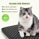 Pecute Cat Litter Tray Mat, Double Layer Cat Mat, Cat Litter Tray, Waterproof Urine Resistant Mat, Cat Litter Tray, Foldable Cat Litter Tray Mat with Large Bee Honeycomb Hole, 33 x 46 cm, Black Pecute Cat Litter Tray Mat, Double Layer Cat Mat, Cat Litter Tray, Waterproof Urine Resistant Mat, Cat Litter Tray, Foldable Cat Litter Tray Mat with Large Bee Honeycomb Hole, 33 x 46 cm, Black