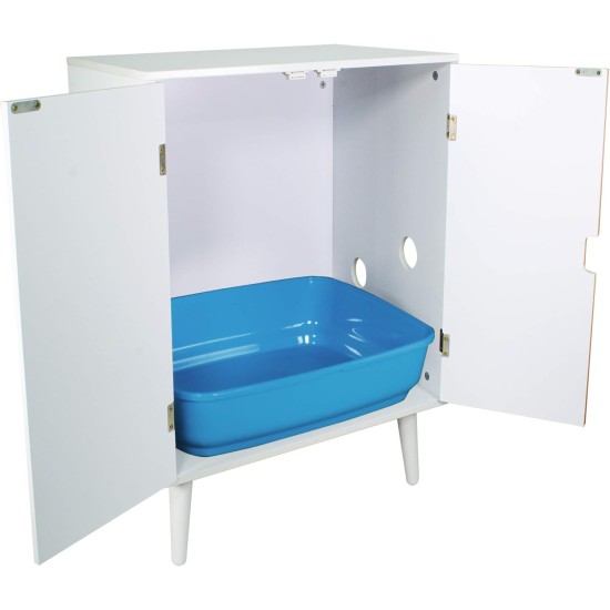 Penn-Plax Cat Walk Furniture Modern Cat Litter Tray with Cupboard, White, 22.75 x 16.5 x 30 Inches (Pack of 1) Penn-Plax Cat Walk Furniture Modern Cat Litter Tray with Cupboard, White, 22.75 x 16.5 x 30 Inches (Pack of 1)