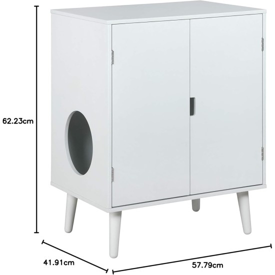Penn-Plax Cat Walk Furniture Modern Cat Litter Tray with Cupboard, White, 22.75 x 16.5 x 30 Inches (Pack of 1) Penn-Plax Cat Walk Furniture Modern Cat Litter Tray with Cupboard, White, 22.75 x 16.5 x 30 Inches (Pack of 1)